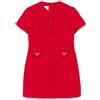 Valentino Garavani Pre-Owned - Abito corto in crêpe - Donna - seta/seta/lana vergine - 44 - Rosso