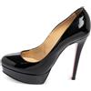 Christian Louboutin Pre-Owned - Pumps in pelle con tacco - Donna - pelle/pelle lucida/pelle - 38.5 - Nero