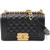 CHANEL Pre-Owned - Borsa a tracolla Le Boy piccola 2021 - Donna - pelle caviar - Taglia unica - BLACK