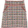 CHANEL Pre-Owned - Minigonna in tweed 1986-1988 - Donna - cotone/poliammide/poliestere/seta/acrilico/seta - 40 - Rosso