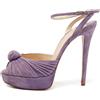 Christian Louboutin Pre-Owned - Sandali con nodo 140mm - Donna - pelle di vitello/pelle di vitello/pelle scamosciata di vitello - 40.5 - Viola