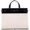 Saint Laurent Pre-Owned - Borsa shopper Manhattan piccola in tela 2019 - Donna - pelle di vitello/tela - Taglia unica - Marrone