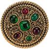 CHANEL Pre-Owned - Spilla placcata oro Byzantine and Cabochons 1950-1970 - Donna - placcatura in oro - Taglia unica