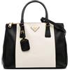 Prada Pre-Owned - Borsa tote Lux Galleria media bicolore in pelle Saffiano con doppia zip 2000-2024 - Donna - pelle - Taglia unica - Nero