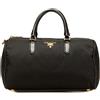 Prada Pre-Owned - Borsa tote in tessuto con finiture in vernice 2000-2025 - Donna - nylon/pelle lucida - Taglia unica - Nero