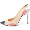 Christian Louboutin Pre-Owned - Pumps Air Chance con cinturino posteriore 105mm - Donna - pelle/pelle lucida/pelle/pelle/PVC - 37.5 - Toni neutri