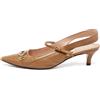 Gucci Pre-Owned - Pumps in pelle 45mm - Donna - pelle/pelle/pelle - 36.5 - Marrone