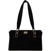 CHANEL Pre-Owned - Borsa tote CC in pelle scamosciata con impunture 2002-2003 - Donna - pelle scamosciata - Taglia unica - Nero