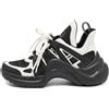 Louis Vuitton Pre-Owned - Sneakers con design a inserti - Donna - pelle di vitello/gomma/rete (mesh)/tela/pelle di vitello - 37.5 - Nero