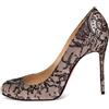 Christian Louboutin Pre-Owned - Pumps Follies 110mm - Donna - tessuto/raso/pelle/pelle/gomma - 36 - Nero