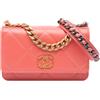 CHANEL Pre-Owned - Borsa a tracolla 19 in pelle di agnello trapuntata con catena 2020 - Donna - pelle di agnello - Taglia unica - Rosa