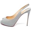 Christian Louboutin Pre-Owned - Sandali con cinturino posteriore 120mm - Donna - pelle/pelle/pelle - 40 - Grigio