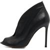 Gianvito Rossi - Stivali a punta aperta - Donna - pelle/pelle/pelle - 38 - Nero