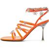 MACH & MACH - Sandali in pelle 90mm - Donna - pelle/pelle lucida/pelle/PVC - 38 - Arancione