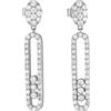 LB Exclusive - Orecchini in oro bianco 14 carati con diamanti - Donna - oro bianco 14kt/diamanti - Taglia unica - Argento