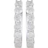 LB Exclusive - Orecchini in oro bianco 14 carati con diamanti - Donna - oro bianco 14kt/diamanti - Taglia unica - Argento