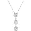 LB Exclusive - Collana in oro bianco 14 carati con diamanti - Donna - oro bianco 14kt/diamanti - Taglia unica - Argento