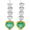 LB Exclusive - Orecchini in oro giallo 18 carati con diamanti e smeraldi Pre-owned - Donna - oro giallo 18kt/diamanti/platino/smeraldo - Taglia unica