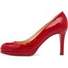 Christian Louboutin Pre-Owned - Pumps in pelle 90mm - Donna - pelle lucida/pelle di vitello/pelle di vitello - 37 - Rosso