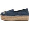 Miu Miu Pre-Owned - Espadrilles denim 50mm 2024 - Donna - pelle di vitello/gomma/tessuto - 40 - Blu