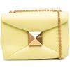 Valentino Garavani Pre-Owned - Borsa a spalla One Stud in nappa con catena 2018-2025 - Donna - nappa - Taglia unica - Giallo