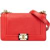CHANEL Pre-Owned - Borsa a tracolla Cube Boy media in pelle di agnello goffrata 2013-2014 - Donna - pelle di agnello - Taglia unica - RED