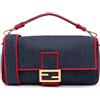 Fendi Pre-Owned - Borsa a tracolla Baguette grande in denim 2010-2025 - Donna - Denim - Taglia unica - Blu