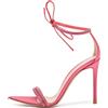 Gianvito Rossi - Sandali Montercarlo in raso con cinturino alla caviglia 100mm - Donna - pelle/pelle/pelle scamosciata - 35.5 - Rosa