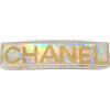 CHANEL Pre-Owned - Fermaglio con logo 1997 - Donna - acrilico/placcatura in oro - Taglia unica - Toni neutri