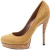 Gucci Pre-Owned - Pumps Bumblebee 135mm - Donna - pelle/iuta/pelle/pelle - 37 - Giallo