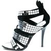 Giuseppe Zanotti Vintage - Sandali con decorazione a specchio 110mm - Donna - pelle scamosciata/pelle/pelle - 36.5 - Argento