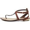 Louis Vuitton Pre-Owned - Sandali in pelle con suola piatta - Donna - pelle/pelle scamosciata/pelle - 37 - Marrone