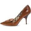 Burberry Pre-Owned - Pumps con frange 95mm - Donna - pelle di vitello/pelle di vitello/pelle di vitello - 36 - Marrone