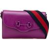 Gucci Pre-Owned - Borsa a tracolla Horsebit mini 1955 in pelle con decorazione Web 2016-2024 - Donna - pelle di vitello - Taglia unica - Viola