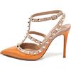Valentino Garavani Pre-Owned - Pumps Rockstud a punta 100mm - Donna - pelle di vitello/pelle di vitello/pelle verniciata/pelle di vitello - 37 - Toni
