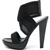 Fendi Pre-Owned - Sandali in pelle con tacco 80mm - Donna - rete (mesh)/rete (mesh)/pelle di vitello - 38 - Nero