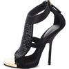 Giuseppe Zanotti Vintage - Sandali con cristalli 130mm - Donna - pelle/pelle/pelle/raso/pelle scamosciata - 38 - Nero