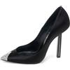 Saint Laurent Pre-Owned - Pumps in pelle 105mm - Donna - pelle/pelle/raso - 36.5 - Nero