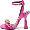 Versace Pre-Owned - Sandali con catena 100mm - Donna - pelle/pelle/raso - 36 - Rosa