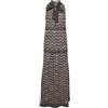 Missoni Pre-Owned - Abito lungo con stampa astratta - Donna - cotone/poliammide/fibra metallica - M - Nero