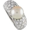 Cartier - Anello Juliette in oro bianco 18 carati con diamanti e perle - Donna - oro bianco 18kt/diamanti/perle - Taglia unica - Argento