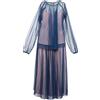 MAX&Co. - Tailleur con gonna plissettata semi trasparente Pre-owned - Donna - tessuto - M - Blu