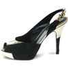 Louis Vuitton Pre-Owned - Sandali con cinturino posteriore Motard Piccadilly - Donna - pelle/raso/pelle/pelle - 36 - Nero