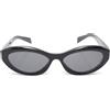 Prada Pre-Owned - Occhiali da sole ovali anni 2010 - Donna - acetato - Taglia unica - Nero