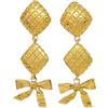 CHANEL Pre-Owned - Orecchini a rombo con chiusura a clip 1990-2000 - Donna - placcatura in oro - Taglia unica
