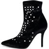 Giuseppe Zanotti Vintage - Stivaletti con decorazione Pre-owned 100mm - Donna - velluto/tessuto/pelle di vitello - 39 - Nero
