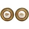 CHANEL Pre-Owned - Orecchini a clip placcati in oro con perle sintetiche e logo 1985 - Donna - placcatura in oro - Taglia unica