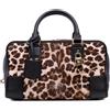Loewe Pre-Owned - Borsa a mano Amazona 28 in cavallino con stampa 2013 - Donna - cavallino/cotone e paglia - Taglia unica - Marrone