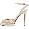 Christian Louboutin Pre-Owned - Pumps in pelle verniciata con borchie 120mm - Donna - pelle lucida/pelle/pelle/PVC - 36 - Toni neutri