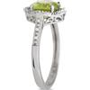 LB Exclusive - Anello Quatrefoil in oro bianco 14kt con peridoto e diamanti - Donna - diamanti/oro bianco 14kt - Taglia unica